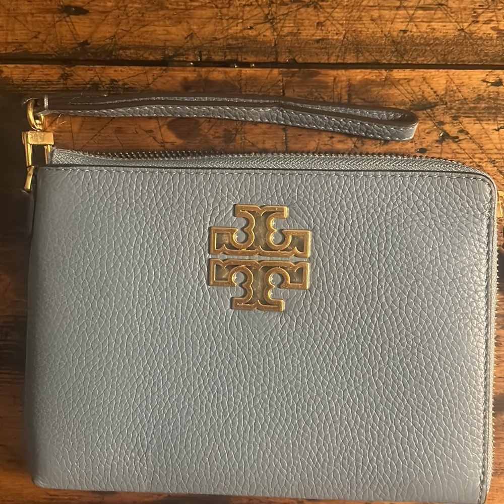 Tory Burch Light blue clutch/wristlet
